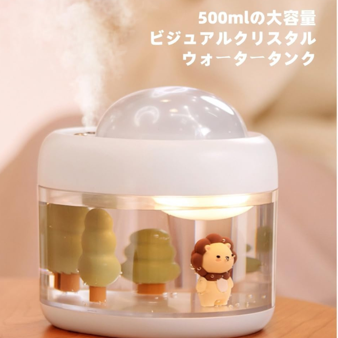 Kizuna Store™ただの加湿器じゃない。親子で楽しむ、癒しと感動のナイトライト体験|静音・USB給電・星空プロジェクター付き