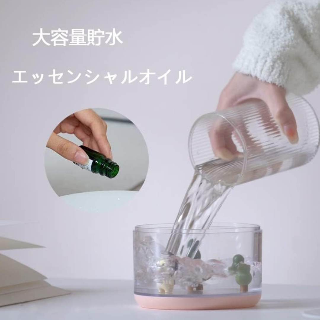 Kizuna Store™ただの加湿器じゃない。親子で楽しむ、癒しと感動のナイトライト体験|静音・USB給電・星空プロジェクター付き