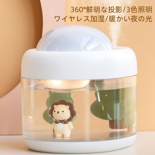 Kizuna Store™ただの加湿器じゃない。親子で楽しむ、癒しと感動のナイトライト体験｜静音・USB給電・星空プロジェクター付き